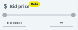 Bid Price Filter