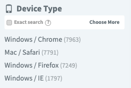 Device Type Filter