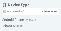 Device Type Filter