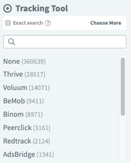 Tracking Tool Filter