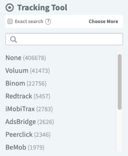 Tracking Tool Filter