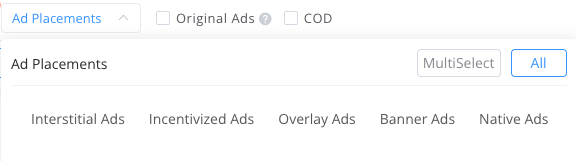 Ad Placements Filter
